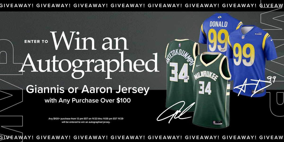 ready_nutrition's tweet photo. The Party Starts Early!

25% Off + Free Shipping On https://t.co/9xeNBlJmBP

&amp;

Enter to Win an Autographed Jersey
From @Giannis_An34 or @AaronDonald97 With a $100+ Purchase

Ends 11/29 11:59 pm EST

https://t.co/2LzoqQCVoL https://t.co/BwpPoiotSi