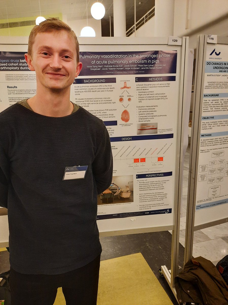 TangMerit's tweet photo. Thank you for hosting a great event @DocAsger at the 4th Annual Research Meeting of the Department of Clinical Medicine! Presented our protocol on pulmonary vasodilation in the prolonged phase of acute pulmonary embolism #structalheart  @AUHCardio https://t.co/wIpatLxehh