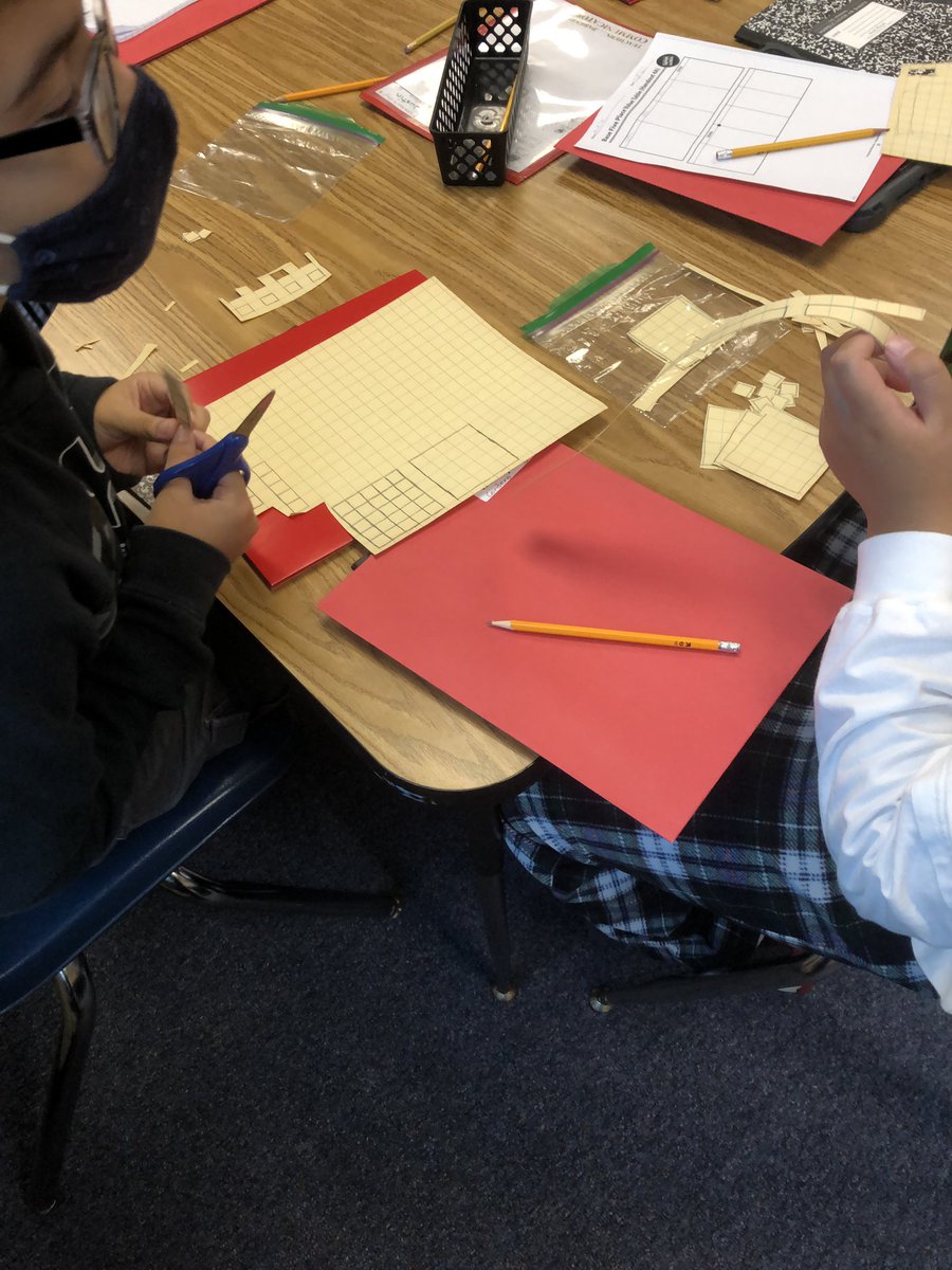 marijoy_cordero's tweet photo. CS 3rd and 4th graders are making base five blocks, flats, rods, and units to use with “Beyond Base Ten” lesson. @APSGifted, @CarlinSpringsCS , @apscspr https://t.co/iGh7u3tK2r