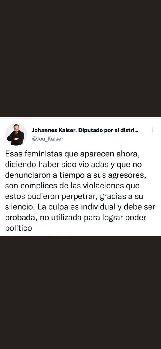 tv_monica's tweet photo. Suma y sigue. 
Johannes Kaisser acusa a mujeres violadas de ser cómplices de agresiones.
No sr Kaisser, la víctima es sólo eso nunca responsable de lo que hace el victimario.
La víctima denuncia cuando puede y si quiere.
Esto también es violencia de género y una revictimización. https://t.co/KzLJs7wLXQ