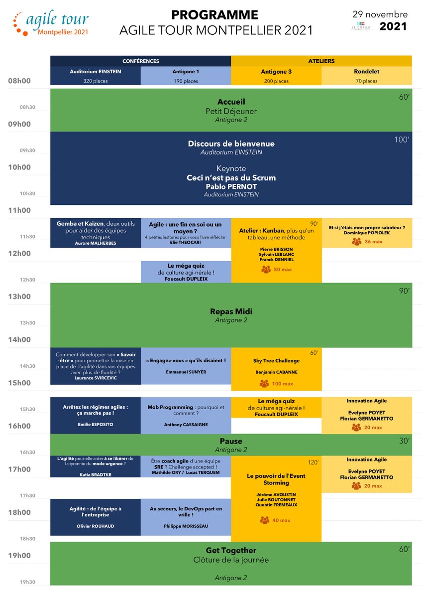 atmtp's tweet photo. [📢 Programme] Vous l'attendiez ? Voici le programme de cette 10ème édition de l'Agile Tour #Montpellier 👇
Retrouvez l'ensemble des informations ici : https://t.co/CGRaw9pfDc
#ATMTP21 #Agile https://t.co/YGA4sMiO0H
