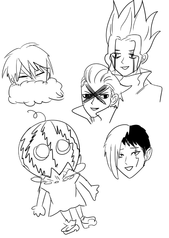 どくすとうろ覚えらくがきした
ゼノ描くとみんなだいたいカッコイイ鍋のしいたけになる 