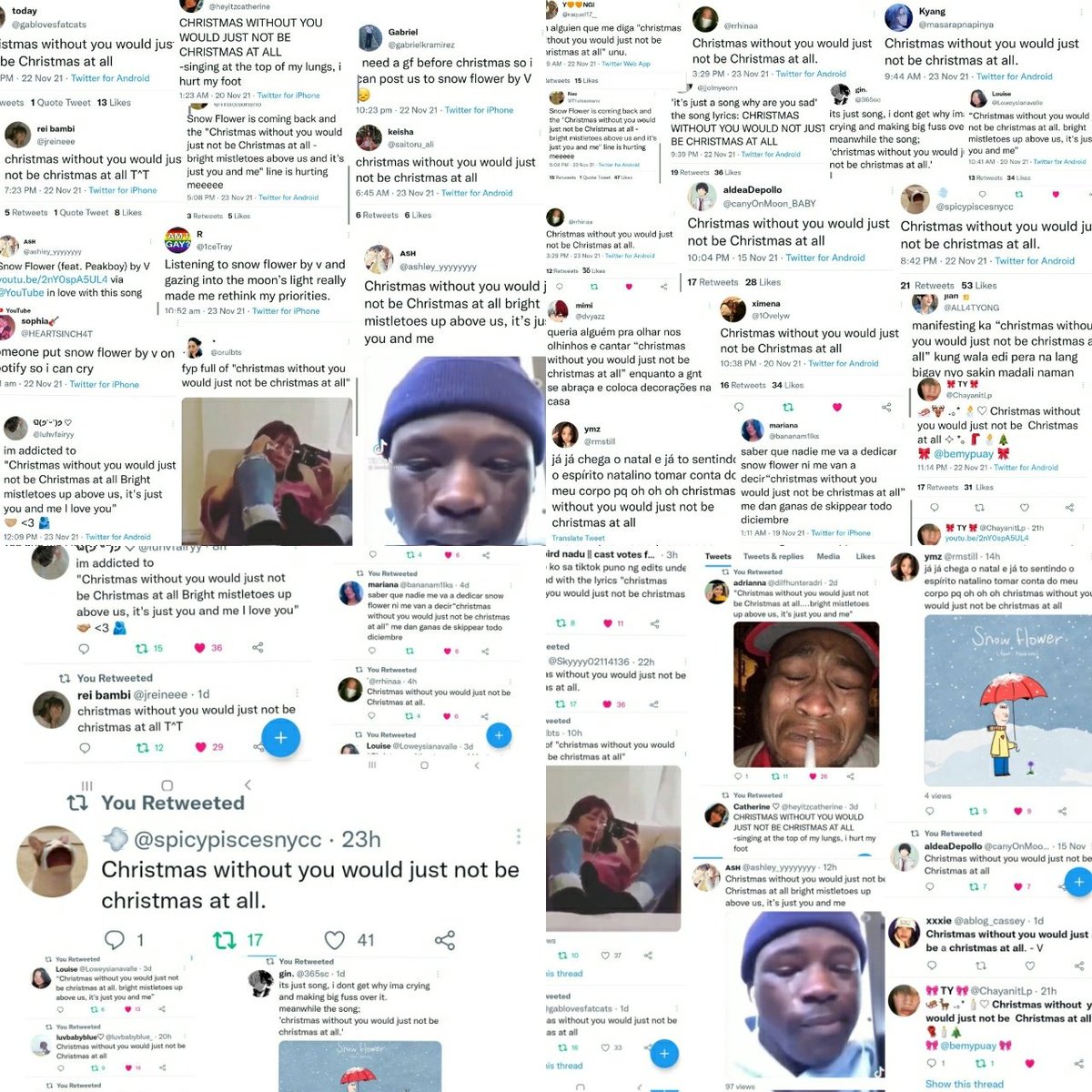 myonlyTAEger's tweet photo. With "Snow Flower" getting viral on tiktok while its lyrics used on twitter, it became on twitter's search bar &amp; currently a popular topic on Facebook!

Aside from asking the title of it, fans and non fans are also making a petition to have it on paid music platforms such as+ https://t.co/Veg0W4IXi1