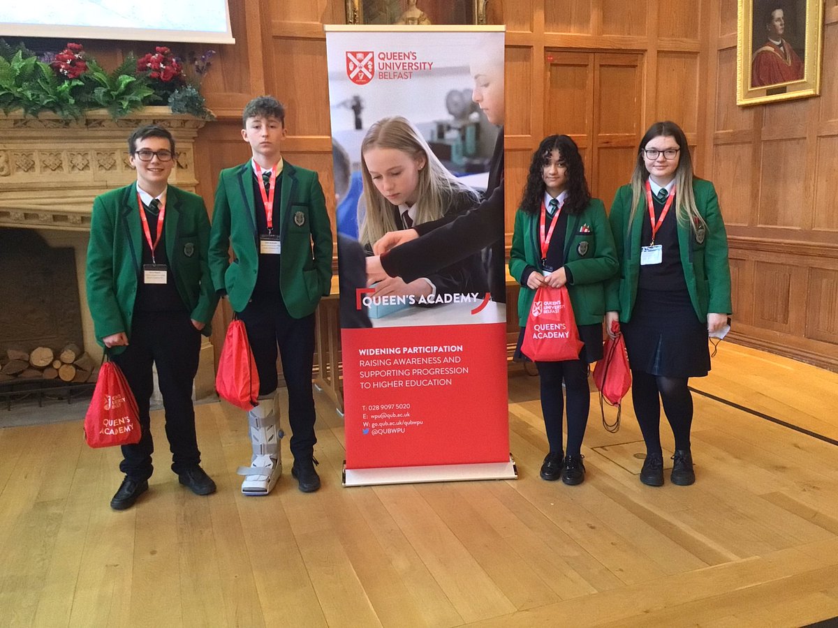 LismoreCareers's tweet photo. Year 11 QUB Junior Academy students @lismorecomp travelled to Queen’s today! Activities included a campus tour, quiz (joint 1st place!) and an engineering challenge.  A fantastic experience for all and students were excellent ambassadors for Lismore ⭐️⭐️⭐️@QUBWPU https://t.co/r4yNGaf7SF