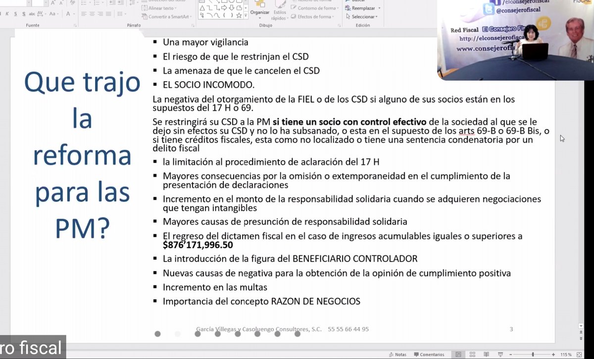 ConsejeroFiscal's tweet photo. En estos momentos transmitiendo en vivo nuestro #Curso en Linea:
Reformas 2022 al #CFF para Personas Morales 👇 https://t.co/bNpRtea6Wc