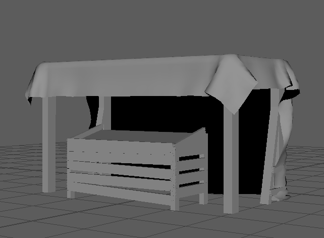 Devv_Toast's tweet photo. Finally learnt how to use MAYA's physics engine so I could produce this market stall for Corruption of Arcana https://t.co/2a210jyNAI