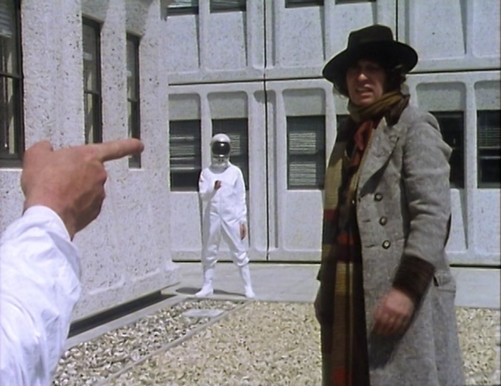 jangomac72's tweet photo. “Is that finger loaded?” Now put on #DoctorWho #TheAndroidInvasion for #DoctorWhoDay in the background #benefitsofhomeworking https://t.co/jWQozyoaub