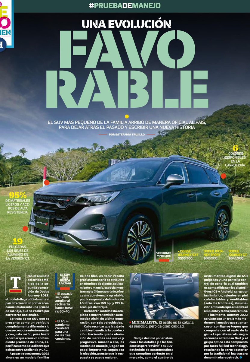#LosExpertosOpinan en el periódico <a href="/heraldodemexico/">El Heraldo de México</a> sobre la totalmente nueva <a href="/DodgeMX/">DODGE</a> Journey 2022 <a href="/Sopitadelima/">Estef Trujillo</a>