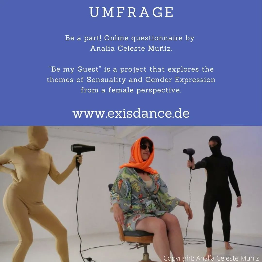 Im Rahmen des Förderprogramms DIS-TANZEN schreiben viele geförderte Künstler:innen auf dem Projektblog Exisdance. Heute an dieser Stelle mal der Hinweis auf die Umfrage von Analía Celeste Muñiz. <a href="/_dancersconnect/">👻: dancersconnect</a> <a href="/bundeskultur/">BKM Kultur & Medien</a>
#dachverbandtanzdeutschland #distanzen #exisdance