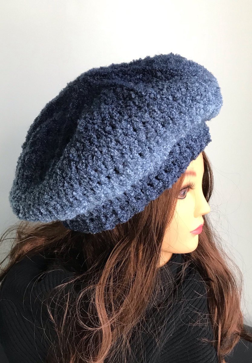 Mynecklace's tweet photo. uit mijn #etsyshop #nightblueberet #woolberet #linedberet #muts #mutze #crochetberet #mystyleunlimited https://t.co/JEoqj6PWRu https://t.co/4R64Ukm7nM