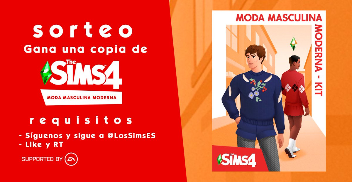 InfoSimmer's tweet photo. ▪️SORTEO: 

¡Gana una copia de Los Sims 4 Moda Masculina Moderna Kit! 

- Síguenos y sigue a @LosSimsES 
- Dale like y RT a este tuit 

Sorteo internacional (PC/Mac)
Finaliza el 02/12

¡Suerte a tod@s! 🧣🍀

👇👇👇 https://t.co/3OsODKDmhl