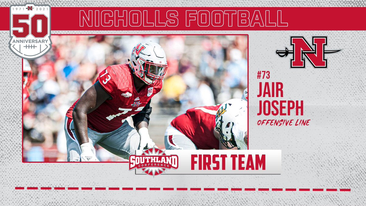 You don’t have the No. 5 rushing offense without the big guys up front. Right tackle Jair Joseph makes first team for the second straight season. #geauxcolonels