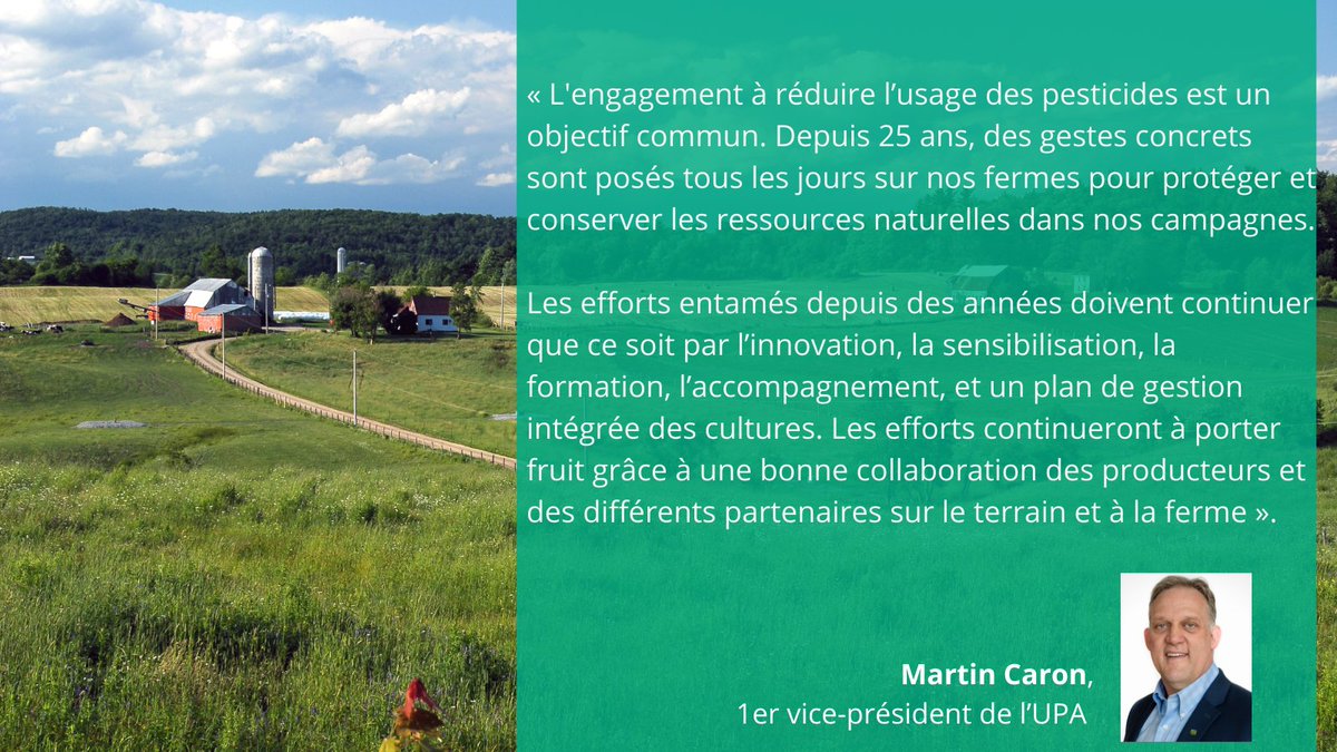 Pour lire notre mémoire présenté à l'<a href="/AssnatQc/">assnatqc</a> et qui expose les préoccupations et les demandes des producteurs agricoles concernant les modifications envisagées dans le PL 102, Loi visant notamment à assurer une gestion responsable des pesticides bit.ly/3HPteLY #polqc