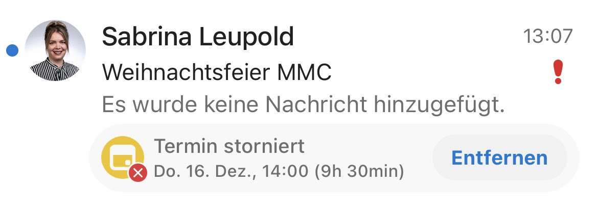 😭😭😭 ich tröste mich damit, dass unser #Kulturkomittee und unser #OM eine tolle digitale Alternative finden werden. #stayathome <a href="/MillerMeier/">Miller & Meier Consulting</a>