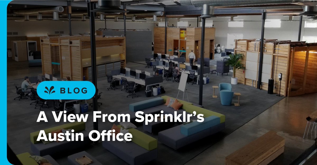 Sprinklr's tweet photo. Earlier this fall, we opened our new office in Austin, Texas. The result? “It definitely puts a lot of joy back into working that I lost during quarantine,” says Sprinklr’s @malloryabowen. 

Read how we’re unifying our teams in a safe, collaborative space: https://t.co/J8Imqjsg1l https://t.co/Fp2zUqsm14