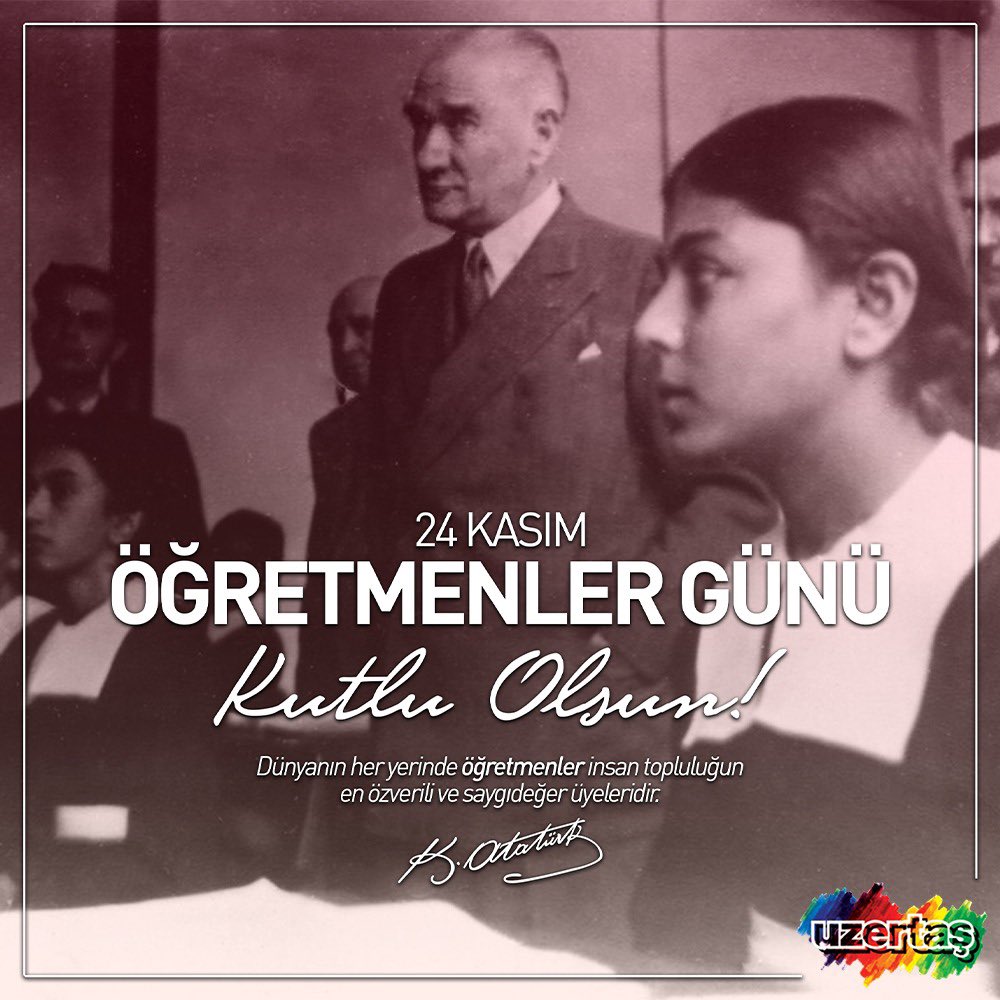 Sevgi, saygı ve minnetle...
24 Kasım öğretmenler günü kutlu olsun…
#öğretmenlergünü