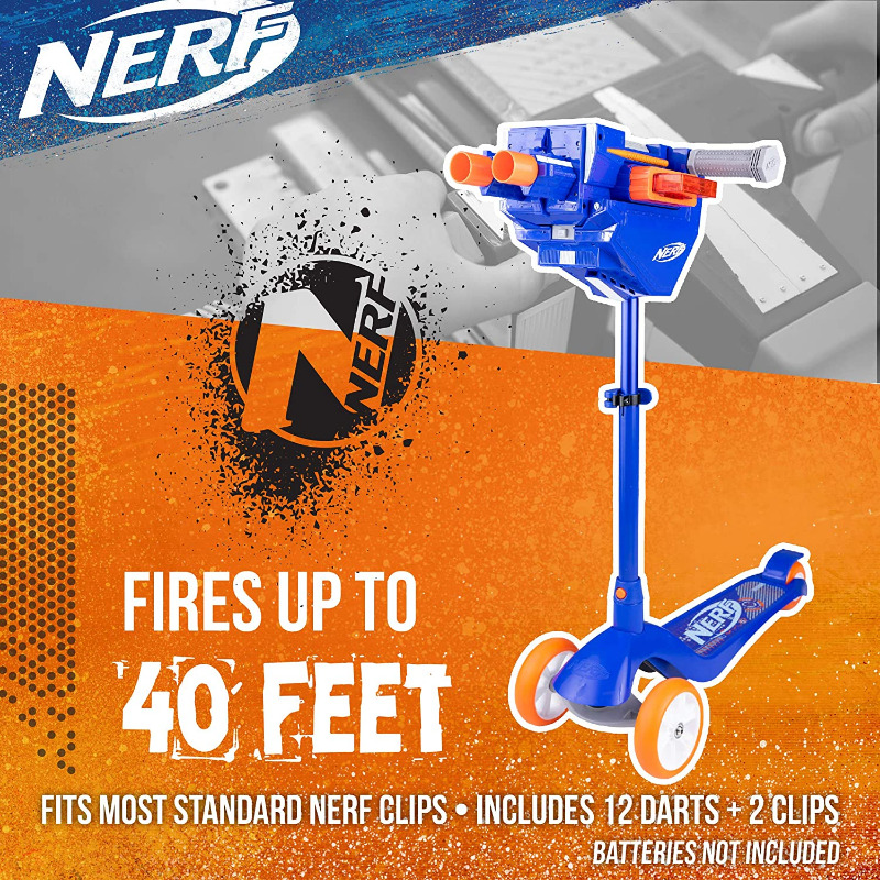 PlusCompare's tweet photo. NERF Blaster Scooter Dual Trigger, 3 Wheel Kick Scooter #nerf #blaster #scooter #dual #trigger #play #fun