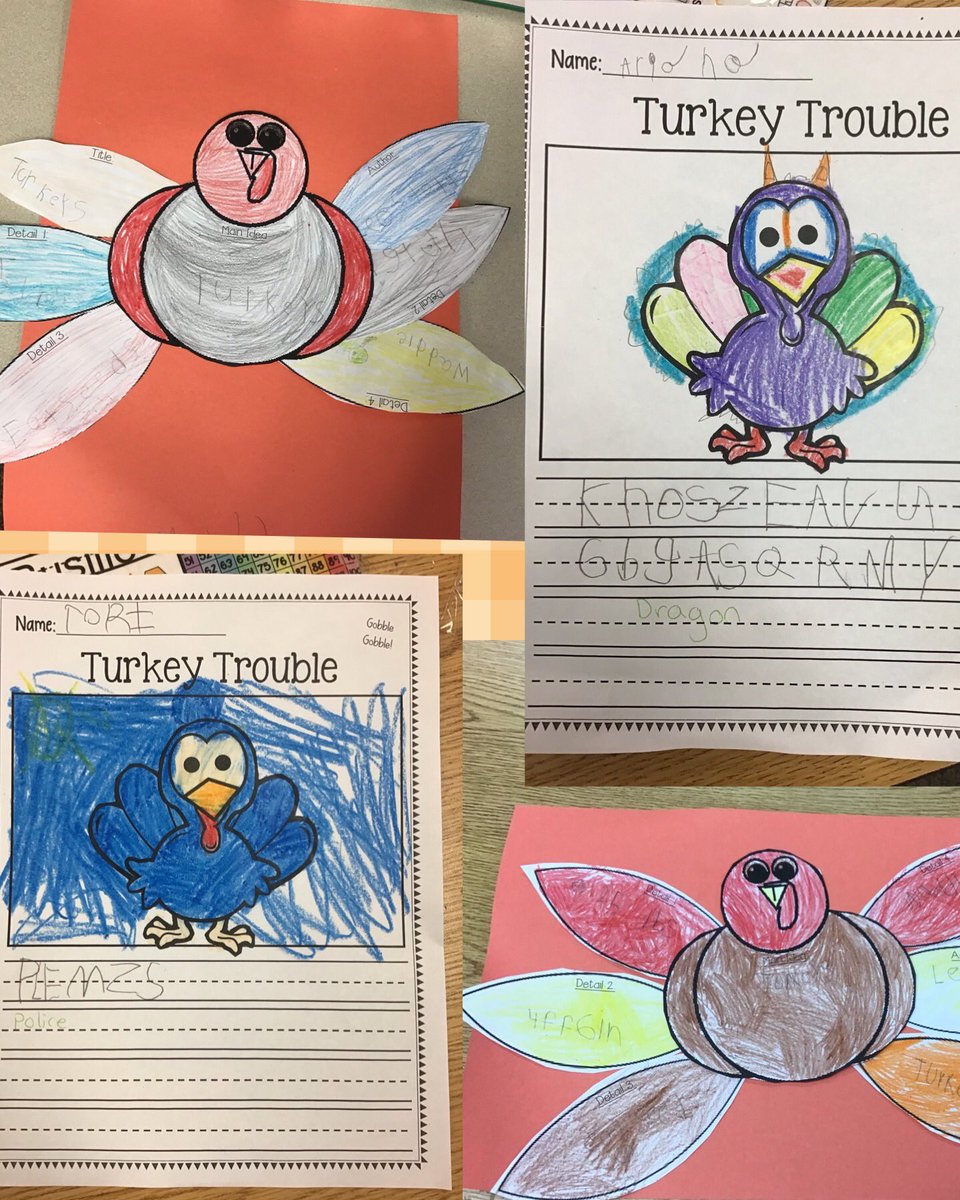Kindergarten read informational and fiction texts about turkeys today! We identify the main idea and details and then used our creative side to help disguise a turkey! Happy thanksgiving 🦃🦃