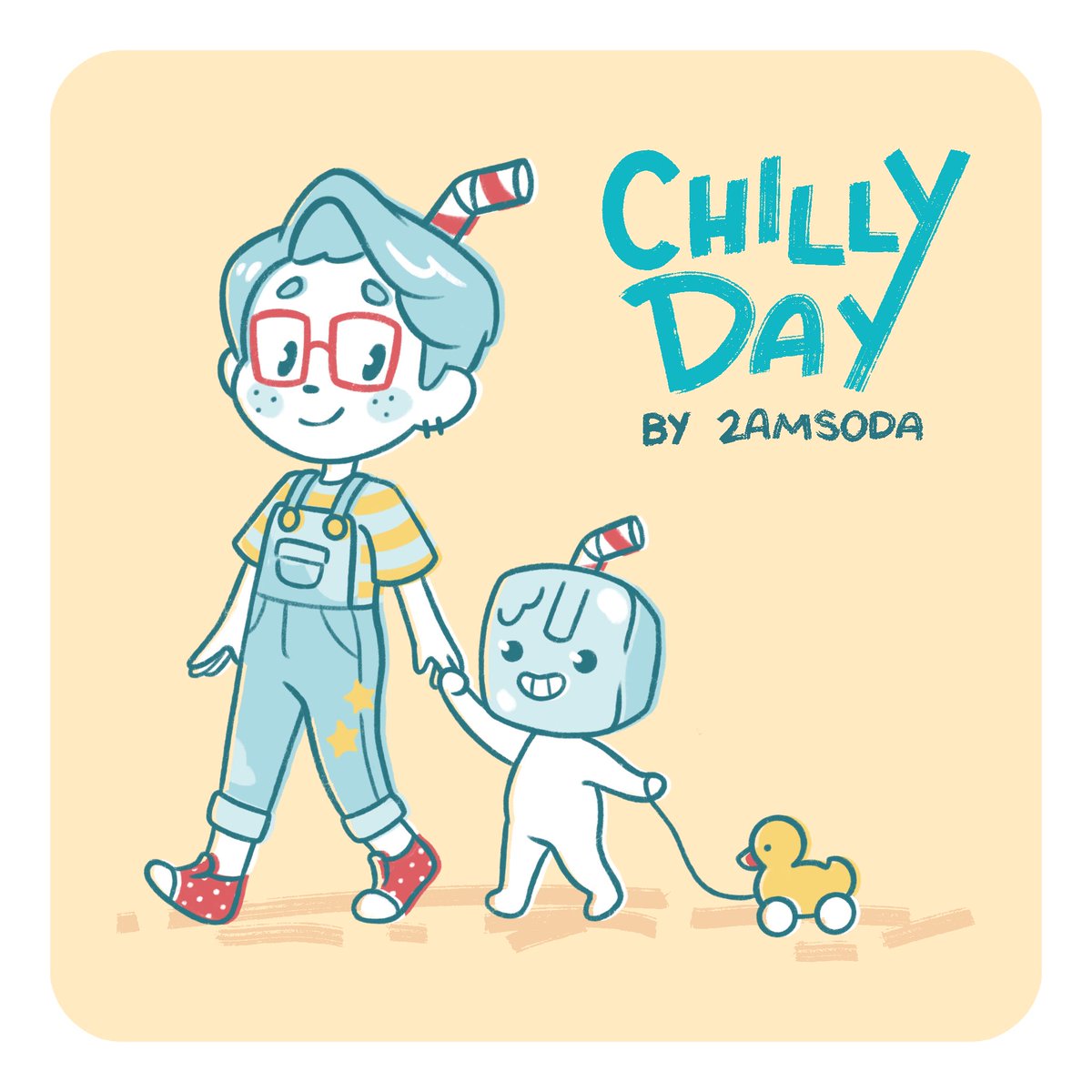 chillystraw's tweet image. LOOK MA I’M ON SPOOFY!! 

Thank you all for the kind words already, we had such a great time working on this. Here’s a closer look at the album cover I made for the project and GO GET SODA MUSIC FOR YOURSELF!!