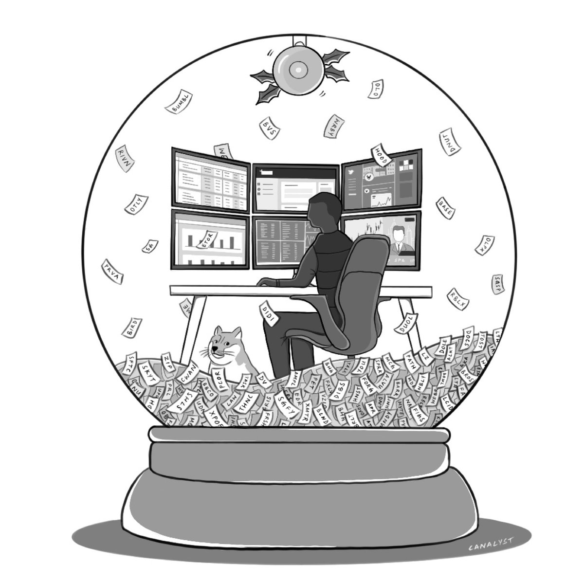 CanalystModels's tweet photo. Our 3rd annual #CaptionThisContest is live! The winning quote will be published on the Canalyst holiday card, and all finalists receive prizes - from Canalyst swag to free #fundamentalmodels. Do your thing, #fintwit! https://t.co/h6xjwE1wz5