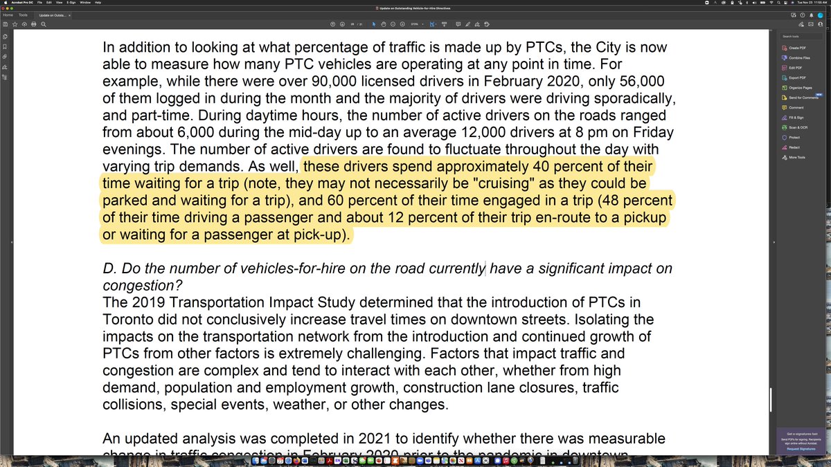 twieditz's tweet image. Thinking about what would happen if #Uber drivers were to spent 40% of their unpaid cruising time paying for parking in the downtown core. I am sure it would be a money bleeding exercise.  

From MLS's vehicle-for-hire update, fresh off the press today. 

#TOpoli #Ridefair