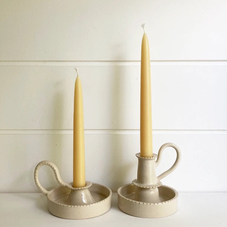 EmilyMitchell0's tweet photo. Hand thrown white stoneware candlesticks with white slip decoration and a transparent gloss glaze in my latest shop update #ceramics #handthrownceramics #handmade #stoneware https://t.co/IzZIKTi3Y5