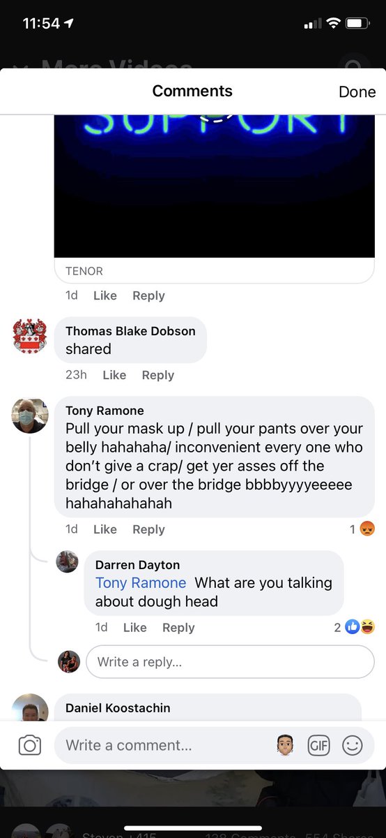mohawkchrissy's tweet photo. Asshole of the day. Tony Ramone: all over social media telling land and water protectors to jump off bridges. #WetsuwetenStrong #haudenosaunee #dobetter https://t.co/JfFmYSBBgV