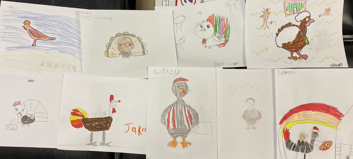 Ss read Turkey Trouble and chose a character from the book and disguised their turkey! So much fun having Ss share their work.
