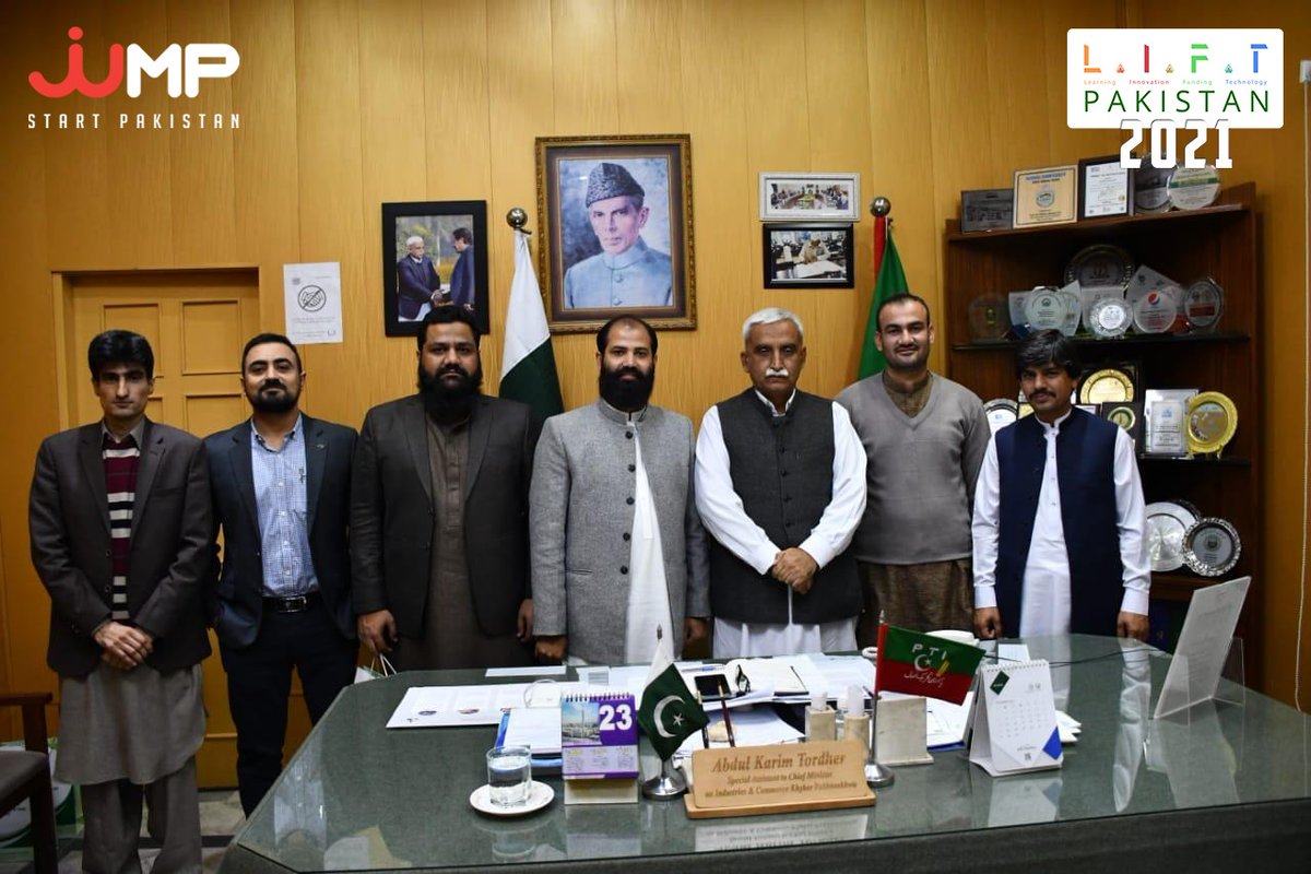 JumpStartPk's tweet photo. #Minister Abdul Karim Tordher, Special Assistant to the Chief Minister for #Industry and #commerce, had a productive and fruitful meeting about @LiftPakistan 2021  happening on 15-18 December in #Islamabad. They're ready to #upLIFT #Pakistan and KPIndustries  with @kmzuberi. https://t.co/C0lubnZBAc