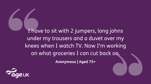 age_uk's tweet photo. Surging energy prices mean too many older people are facing the impossible choice of eating or turning their heating on this winter.

No one should be put in this position.

📝 Ask your MP to support urgent funding to stop people going cold: https://t.co/Zy20iFljMB  #CostofCold https://t.co/i1hsmEICYQ