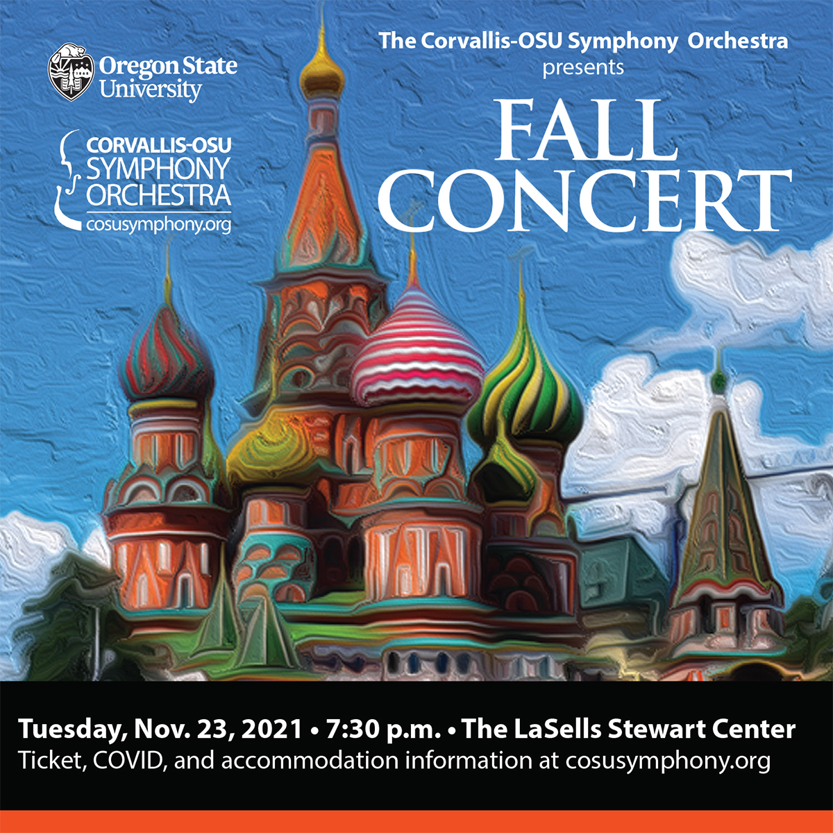COSUsymphony's tweet photo. We can't wait to see you tonight for the Fall Concert! 
Program:
All Russian
Rachmaninoff Piano Concerto #2
Alexander Tutunov, piano
Tchaikovsky Symphony #5
There's still time to get tickets online or at the door.  https://t.co/lbollE1YHq https://t.co/5DrtXBqGYC