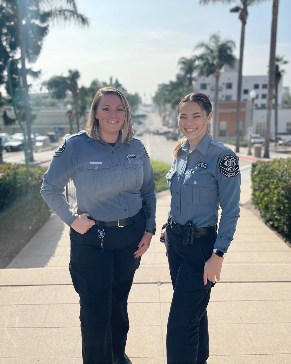Ventura_PD's tweet photo. We’re hiring Cadets! Cadets are part-time employees, typically students or those pursuing a career in a law enforcement, who gain exposure to police operations. Apply now: https://t.co/MhSH42RmZ3

They also develop valuable relationships w staff, build their resume, &amp; have fun! https://t.co/CcrC9AmCGl