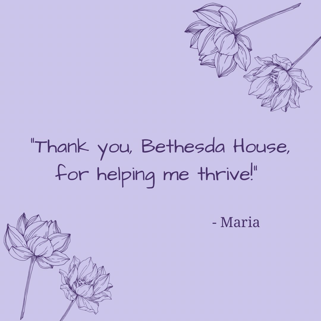 BethesdaAl's tweet photo. This week we’re highlighting a message of gratitude from Maria. We’re so glad she’s thriving now! 💜 https://t.co/TidI67TOeG
