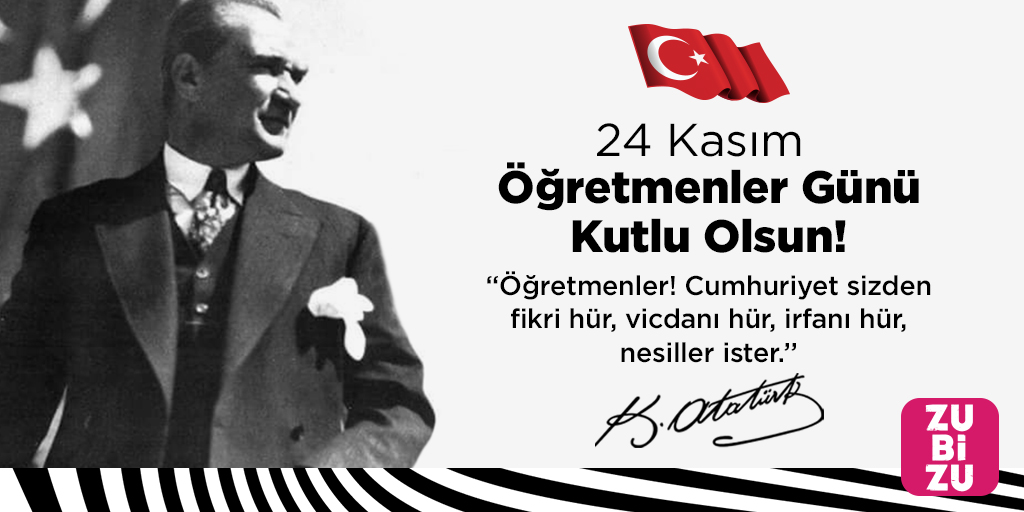 ''Öğretmenler! Cumhuriyet sizden fikri hür, vicdanı hür, irfanı hür, nesiller ister.'' Mustafa Kemal Atatürk. 24 Kasım Öğretmenler Günü Kutlu olsun! #24Kasım