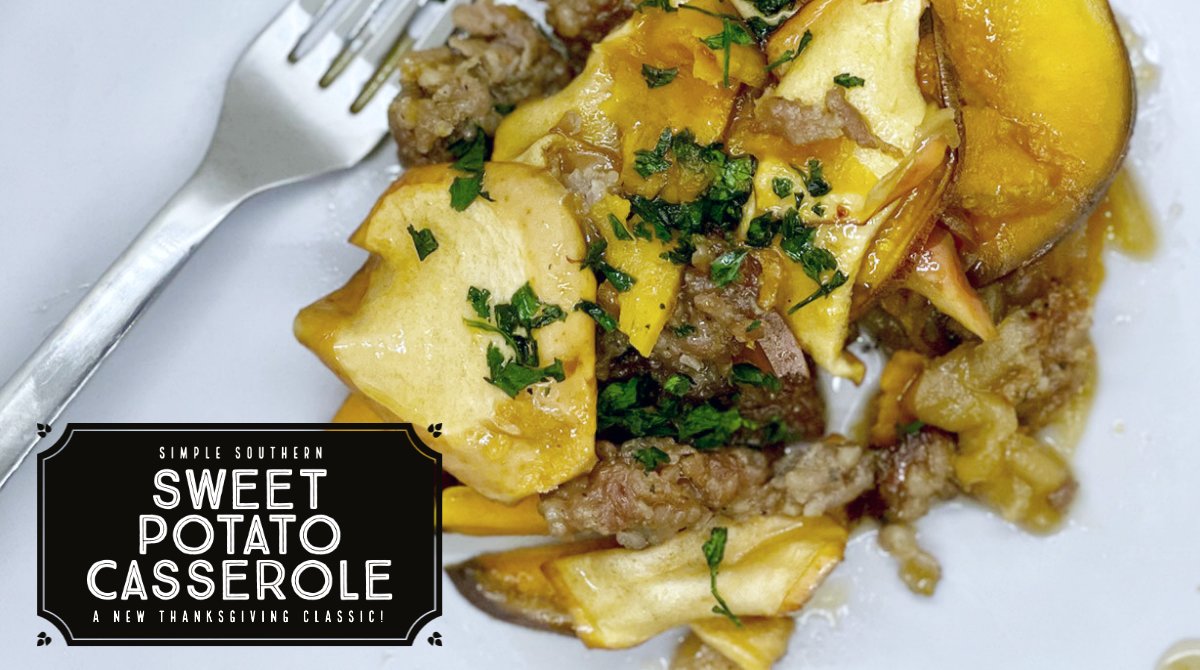 A little sweet, a little savory, and only 4 ingredients! This SOUTHERN SWEET POTATO CASSEROLE is sure to become a new Thanksgiving classic! 🍽 🦃

thesouthernfriedfoodie.com/simple-souther… 

#TheSouthernFriedFoodie #foodblogger #foodie  #southernfoodie #phillyfoodie #Thanksgiving #HolidayCooking