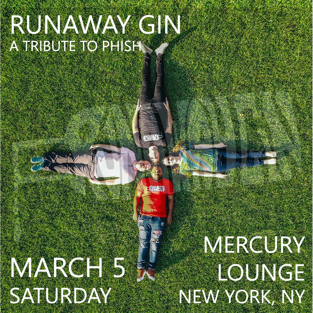 *JUST ANNOUNCED*
3/5 <a href="/runaway_gin/">Phish Tribute: Runaway Gin</a> 
Tickets on sale now!
--> bit.ly/RunawayGinMerc