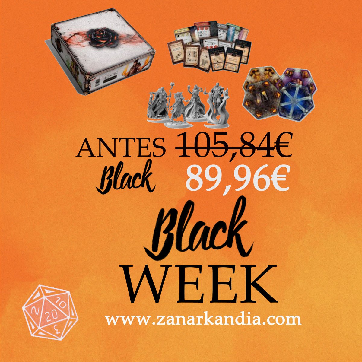 Black Rose Wars es nuestra recomendación de hoy para esta semana de rebajas.
En este juego competirás para ser el mago supremo de la Orden de la Rosa Negra.
Un juego de estrategia y construcción de mazos con unas miniaturas muy logradas.

Ya sabes, está en zanarkandia.com