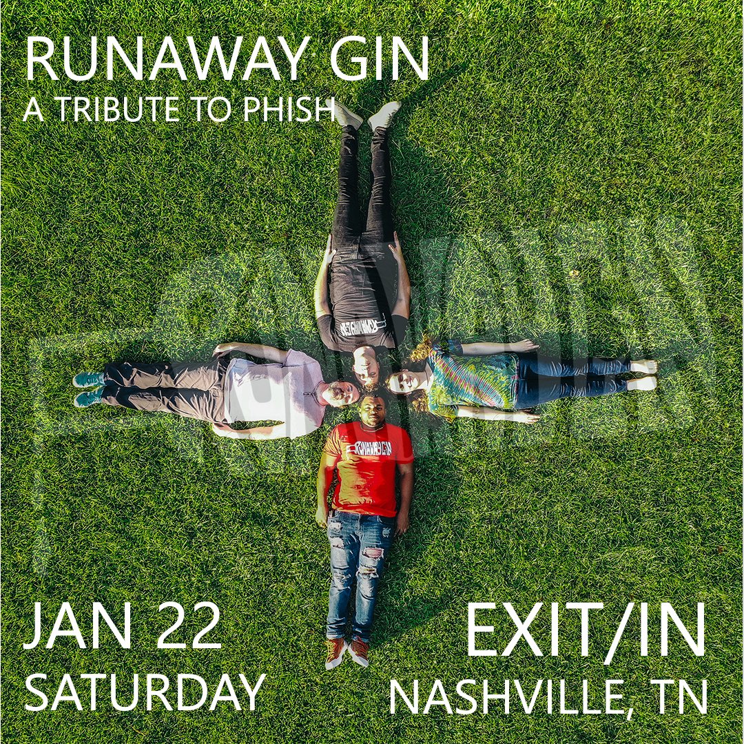 JUST ANNOUNCED + ON SALE NOW 🐟 <a href="/runaway_gin/">Phish Tribute: Runaway Gin</a>: A Tribute to #Phish is coming to #ExitIn on saturday, january 22nd. tickets are on sale now: bit.ly/3r2qQeU