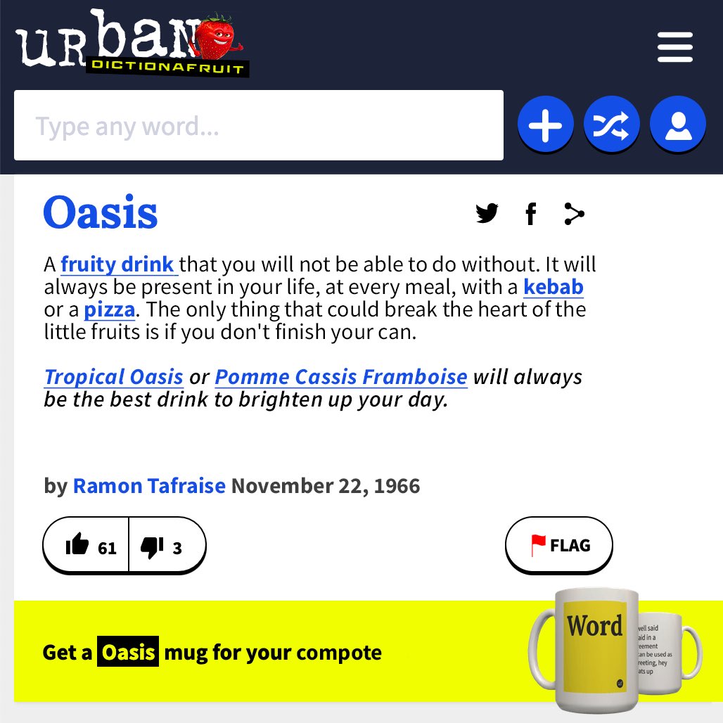 C’est pas nous qui le disons, c’est l’Urban Dictionafruit 🤌