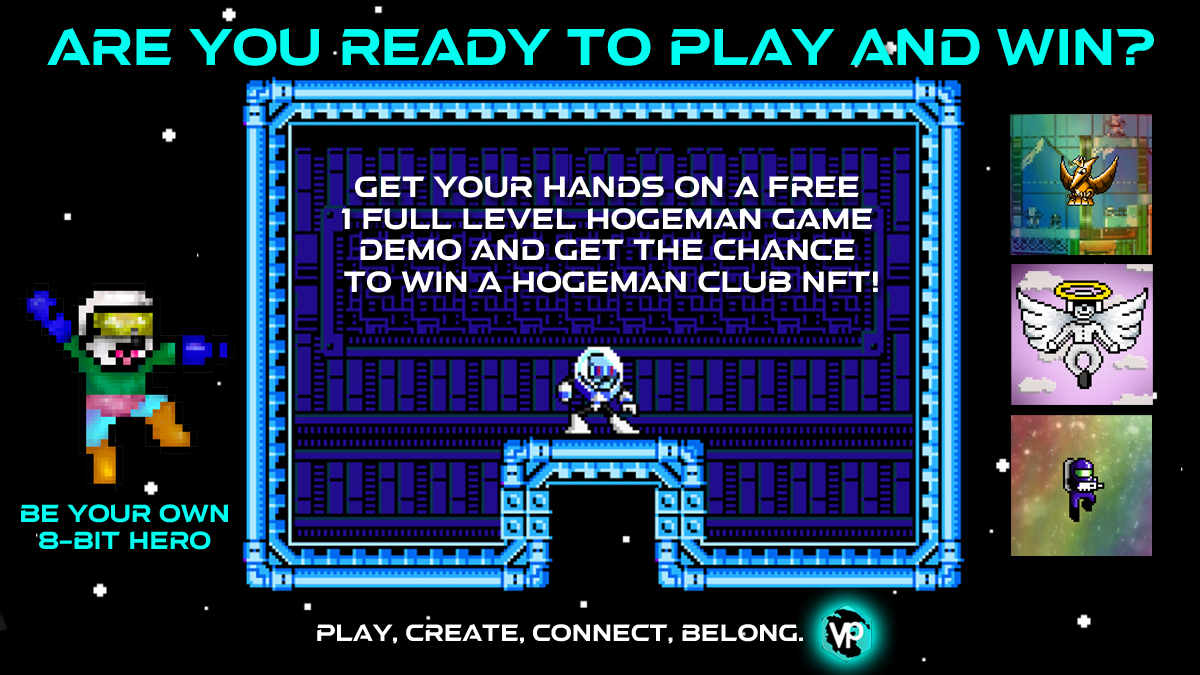 VirtualPangea's tweet photo. 1/5
Are you ready to play and win?

Get your hands on a FREE 1 FULL LEVEL HOGEMAN GAME DEMO and get the chance to win a Hogeman Club NFT!

The best top 3 players with the fastest times to complete the demo will win a Hogeman Club NFT!
https://t.co/ztBTH4RWvE          
Details 👇 https://t.co/qYAP1lqJm1