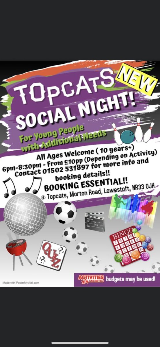 Topcats2016's tweet image. 🤩COME ALONG TO OUR TOPCATS SOCIAL NIGHT!🤩

💚Thursday 25th November 2021 come along to one of our social nights. All details on the poster!💚

🧡This Thursday is ON!🧡

👇👇👇👇👇👇👇👇👇👇👇👇👇

⭐BOOKING IS ESSENTIAL!!⭐

📞💜To book contact Anne-Marie on 01502 531897!!💜📞
