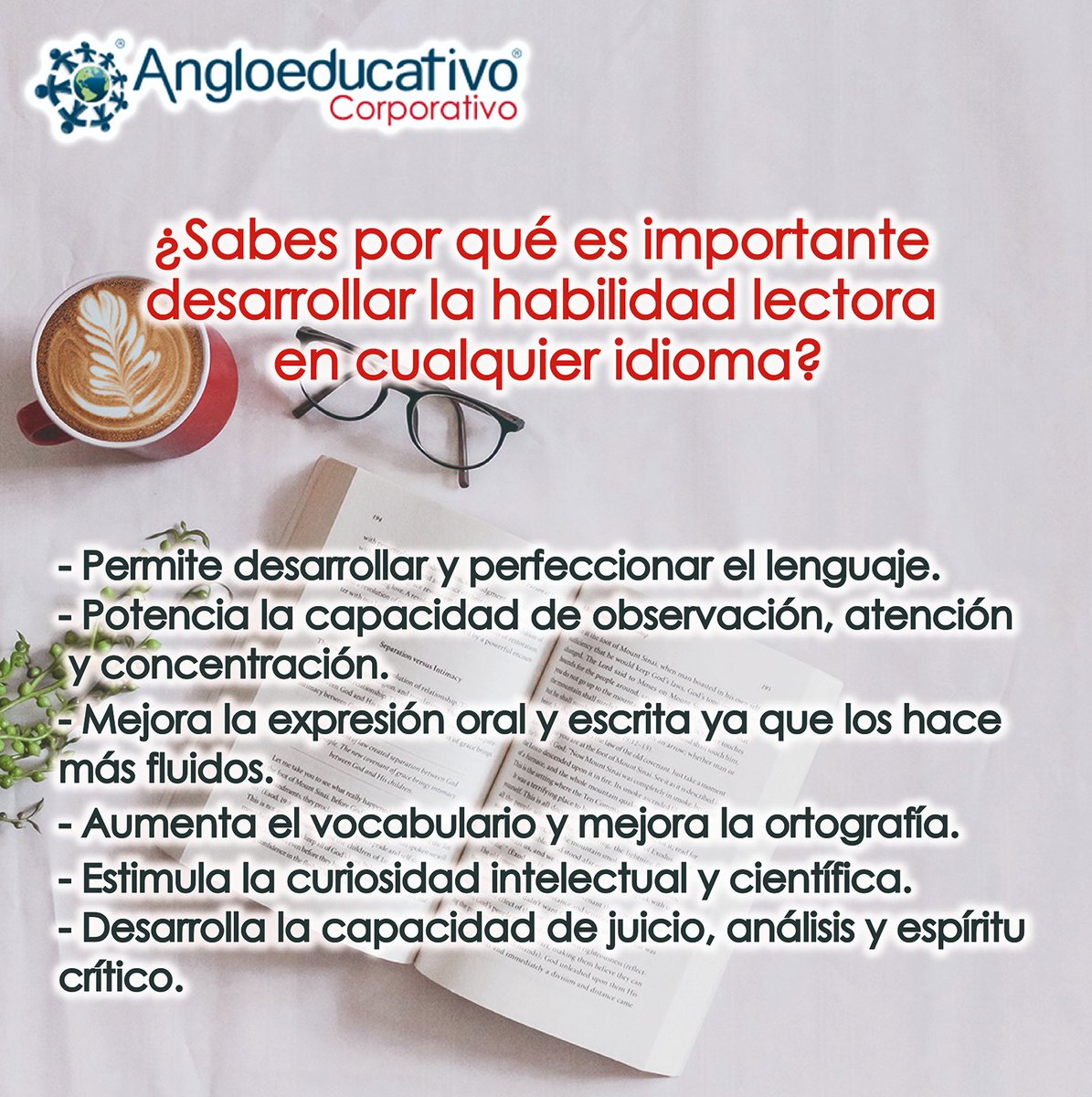 Angloeducativo's tweet photo. El hábito de la #lectura en el siglo XXI es una competencia que hoy día es más importante que nunca debido a que en todos los ámbitos de la vida se utiliza. #Angloeducativo te comparte estos puntos de la importancia de desarrollar la #habilidaddecomprensióndelectura. https://t.co/nJLCRGyYHw