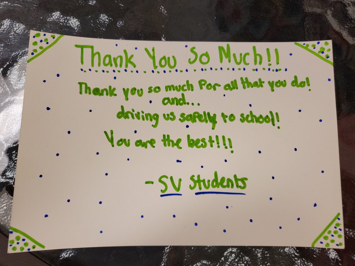 Seneca_Valley's tweet photo. A handwritten note can mean so much. @SenecaValleySHS #SVLEAD Ambassadors found this out when they delivered notes of gratitude to bus drivers, maintenance staff, secretaries, cafeteria workers, nurses & security personnel. In total, over 400 notes were delivered! #SVGivesBack https://t.co/cNHY8ZkDhe
