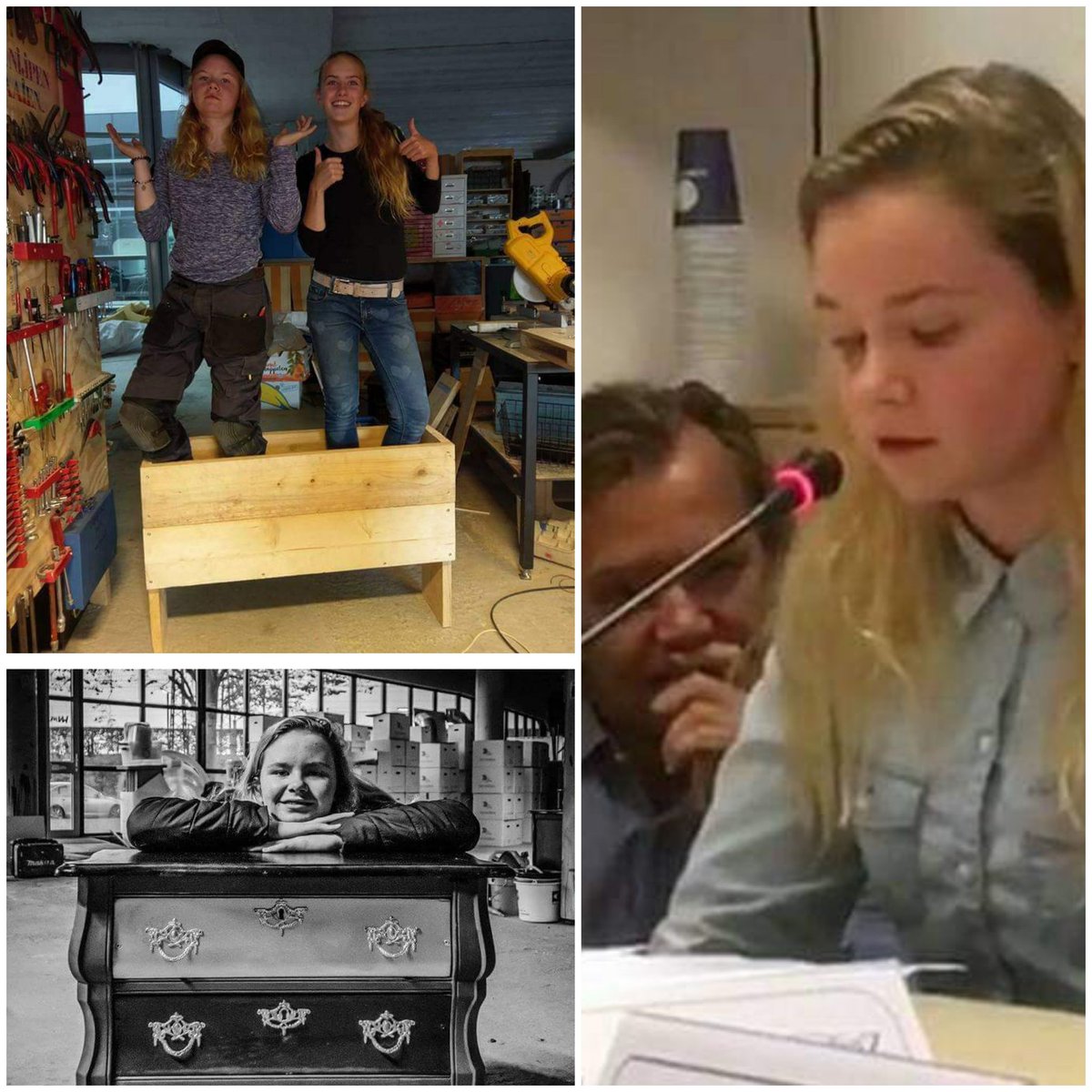 Meiden en #techniek. Daar wordt veel over gepraat. 

Bij ons zijn ze gewoon aan het werk, met #metaal of #hout, zoals onze Lindsay en Berna. Gewoon dóen, praten kan altijd!

#onderwijs
#techniekonderwijs 
#vakvaardigheid