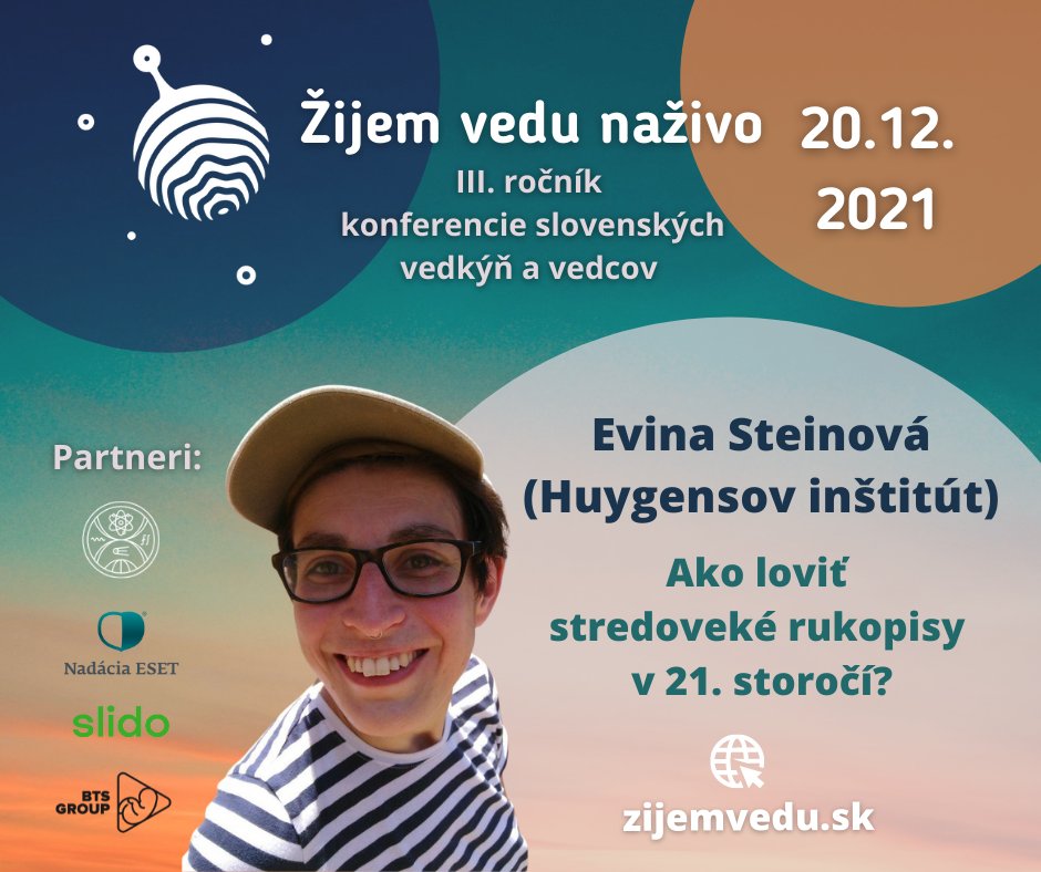 zijemvedu's tweet photo. PREDSTAVENIE REČNÍKOV
Už v stredoveku existovala obdoba #Wikipedie, kde sa nové informácie pridávali s každou kópiou rukopisu. Tie najdôležitejšie od #homomodernus dnes skúma aj Evina Steinová. 
Jej prednášku môžete zažiť na #zijemvedunazivo Registrácia tu https://t.co/cv6mX0C3xv https://t.co/LKE8fsUytt