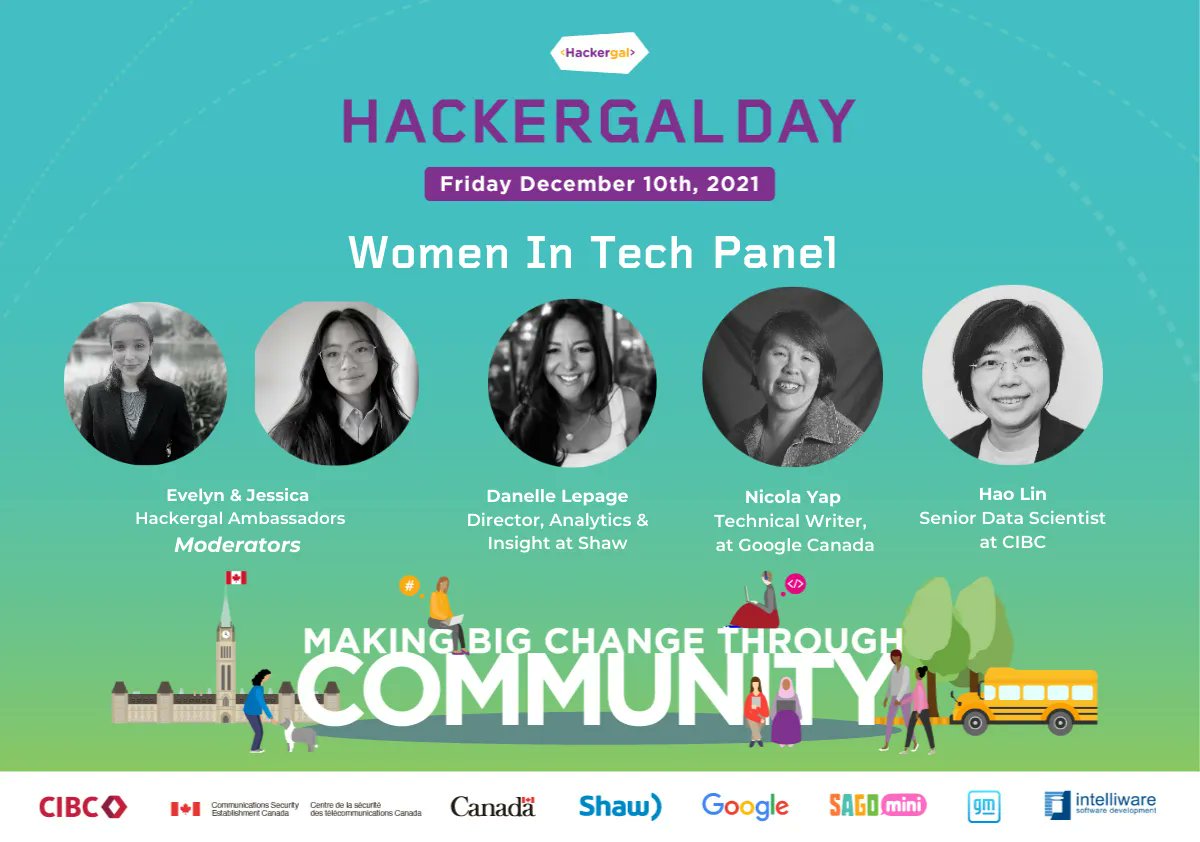 thehackergals's tweet photo. Burning questions about a career in #tech.? We will see you on December 10th 👋💜🧑💻 #HackergalDay #CSEdWeek
@ShawInfo @googlecanada @cibc
Register today: https://t.co/2Aa6oSE2WH https://t.co/XzVGybywBA