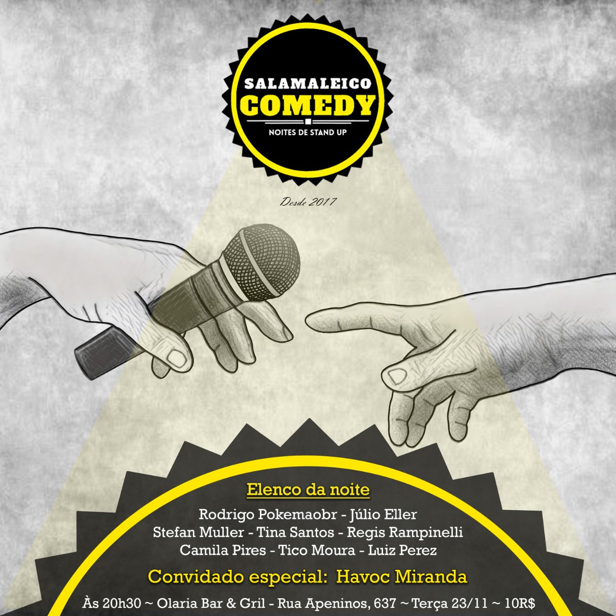 pokemaobr's tweet photo. E hoje tem stand-up do pokemaobr novamente em São Paulo. Dessa vez Na vila Mariana no Olaria Bar &amp; Grill. Começamos às 20h30! Espero vocês lá! Qualquer dúvida vem de DM! https://t.co/fj65G811T4