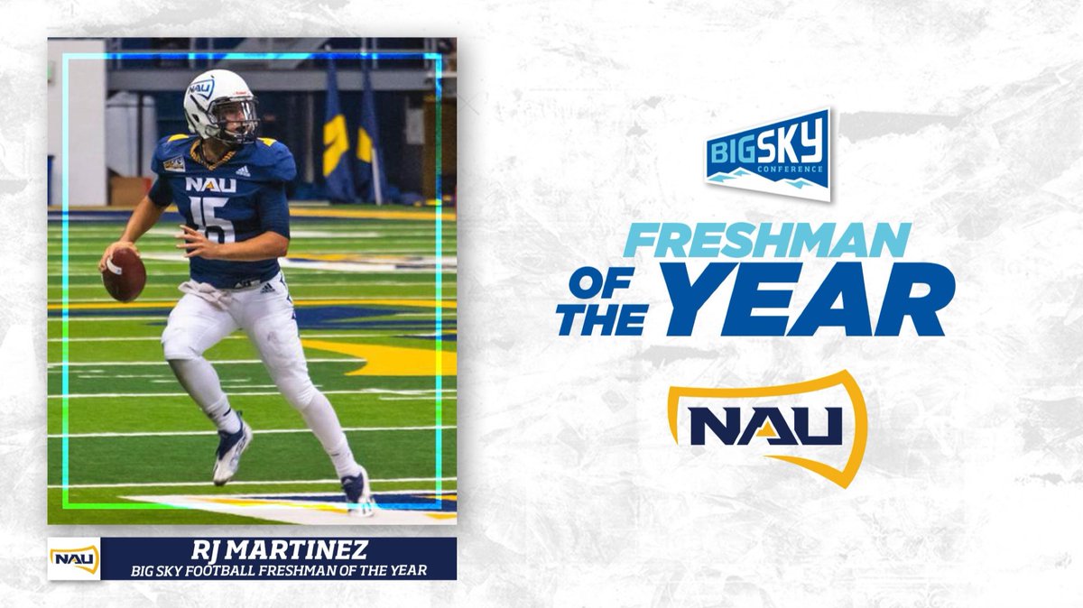Big Sky Conference (@bigskyconf) on Twitter photo An exciting first year for <a href="/rj2martinez/">RJ Martinez</a> earns the QB #BigSkyFB Freshman of the Year! 👏
#ExperienceElevated An exciting first year for <a href="/rj2martinez/">RJ Martinez</a> earns the QB #BigSkyFB Freshman of the Year! 👏
#ExperienceElevated