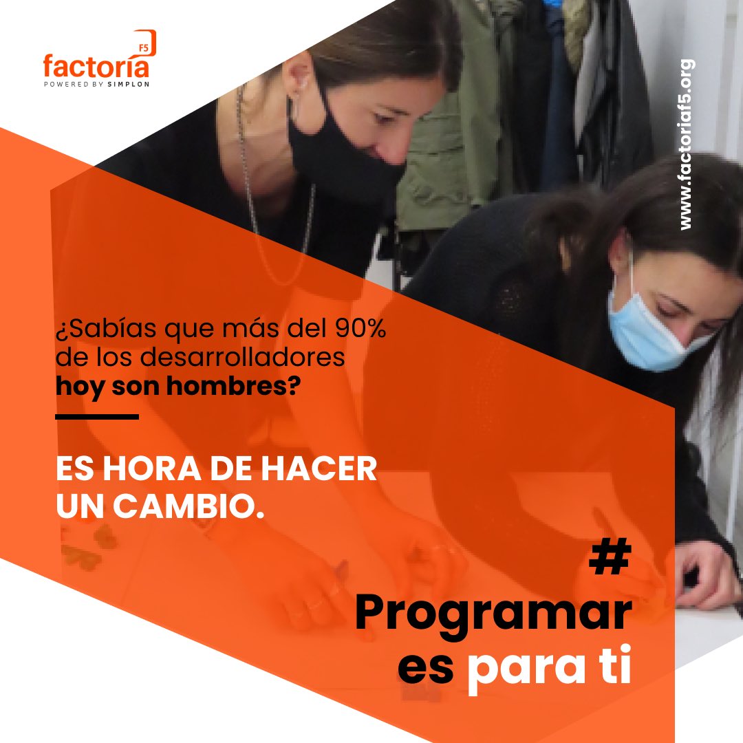 FactoriaF5's tweet photo. Conocé todos nuestras formaciones y talleres gratuitos. No necesitas experiencia ni conocimiento previo.
https://t.co/6GsCYHHxHq
#ProgramarEsParaTi https://t.co/oN5yFH9kUU