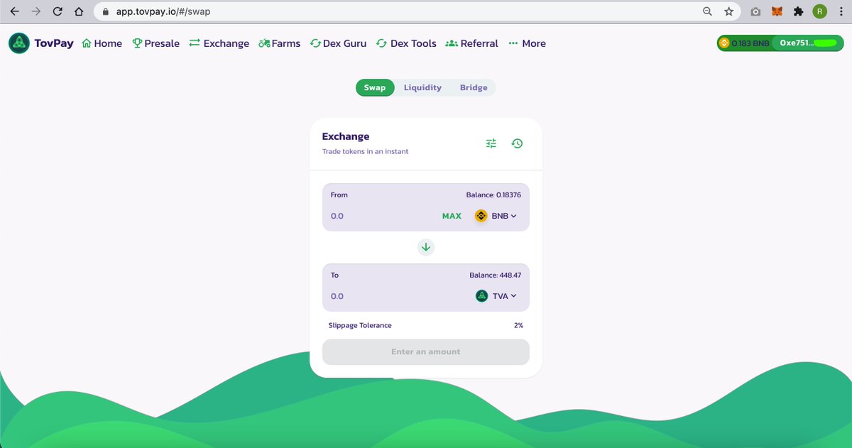 TovPay's tweet photo. You can buy $TVA on our website on the Swap interface(https://t.co/YsB7LbwHMm)  or on PancakeSwap
1. Click on Unlock Wallet and Approve
3. Click on Add TVA to wallet
4. You can Customize settings Slippage Tolerance 2%
5. Select your desired amount click on Swap and  Confirm Swap. https://t.co/K4jNQtzYsf